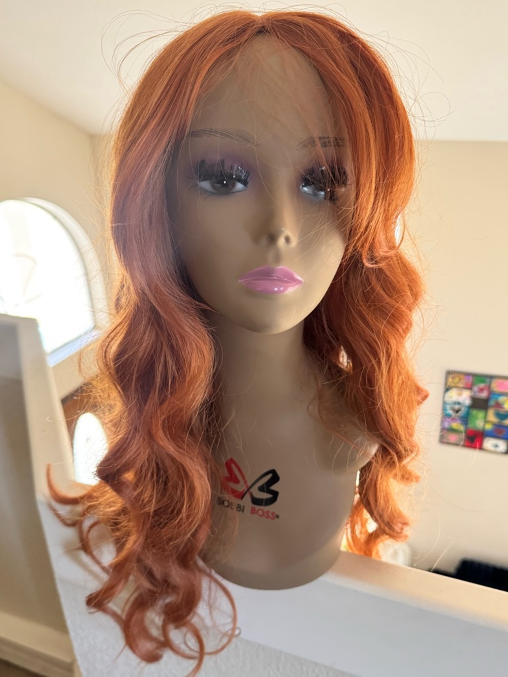 Women’s Long Wavy Copper Red Wig - Mimo Hair